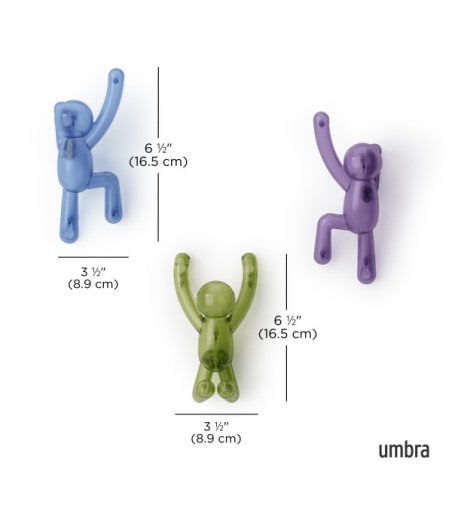 UMBRA wieszak ścienny BUDDY               wielokolorowy