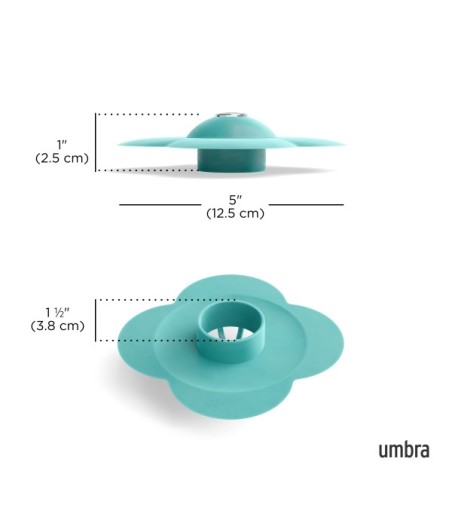 UMBRA zatyczka do odpływu BLOOM           niebieska