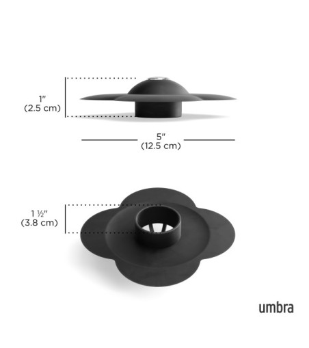 UMBRA zatyczka do odpływu BLOOM czarna
