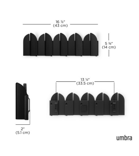 UMBRA wieszak ścienny SALOON czarny