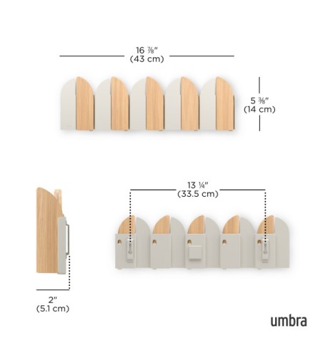 UMBRA wieszak ścienny SALOON beżowy