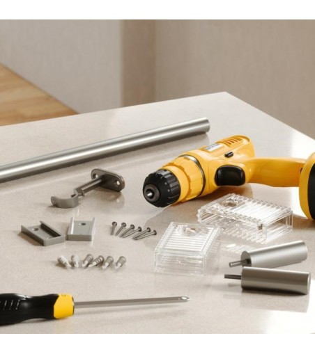 UMBRA karnisz FLUTE 107-305 cm nikiel /   stal