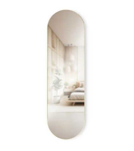 UMBRA lustro ścienne HUBBA 62 x 18 cm     mosiądz