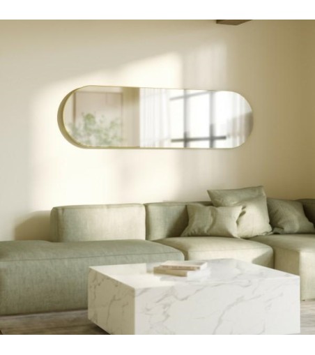 UMBRA lustro ścienne HUBBA 62 x 18 cm     mosiądz