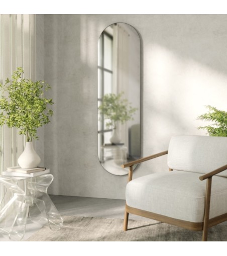 UMBRA lustro ścienne HUBBA 62 x 18 cm     tytan