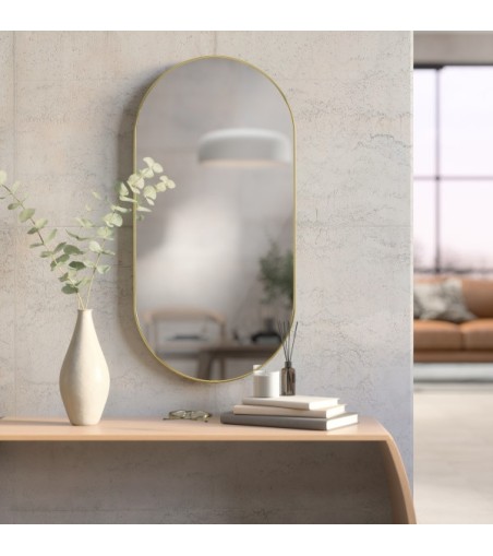 UMBRA lustro ścienne HUBBA 36 x 18 cm     mosiądz