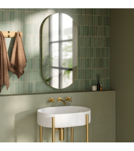 UMBRA lustro ścienne HUBBA 36 x 18 cm     mosiądz