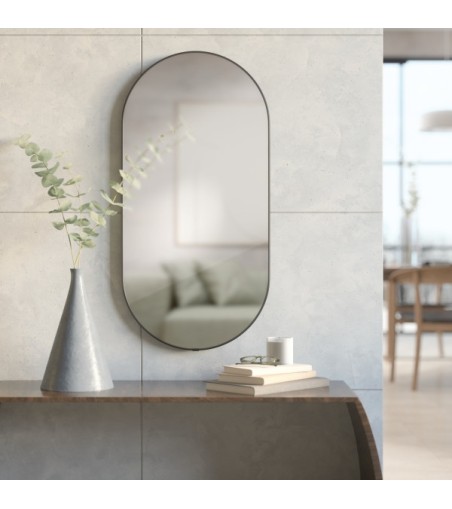 UMBRA lustro ścienne HUBBA 36 x 18 cm     tytan