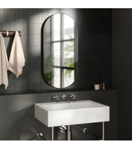 UMBRA lustro ścienne HUBBA 36 x 18 cm     tytan