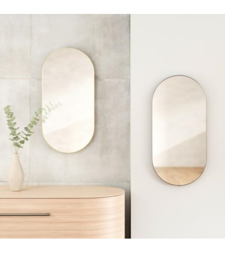 UMBRA lustro ścienne HUBBA 36 x 18 cm     tytan