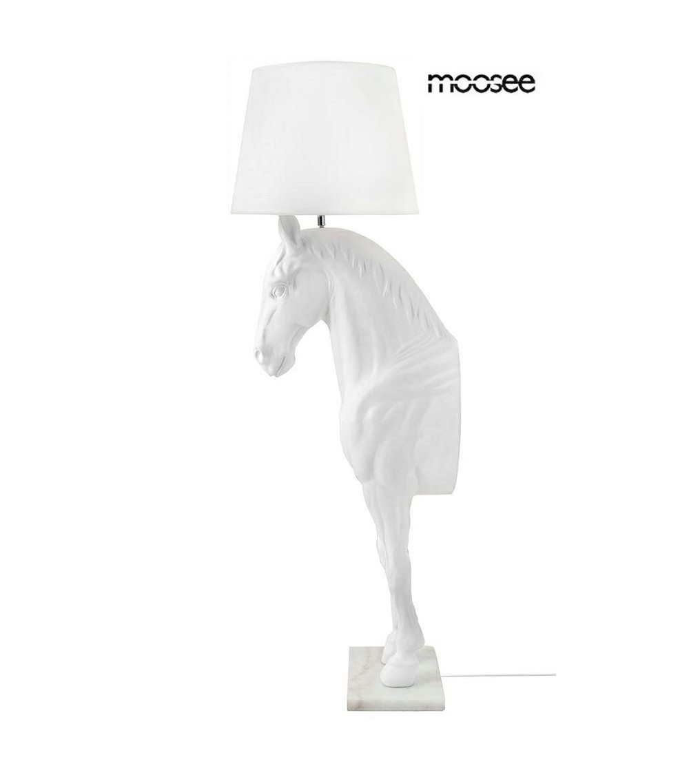 MOOSEE lampa podłogowa KOŃ HORSE STAND    M biała - włókno szklane