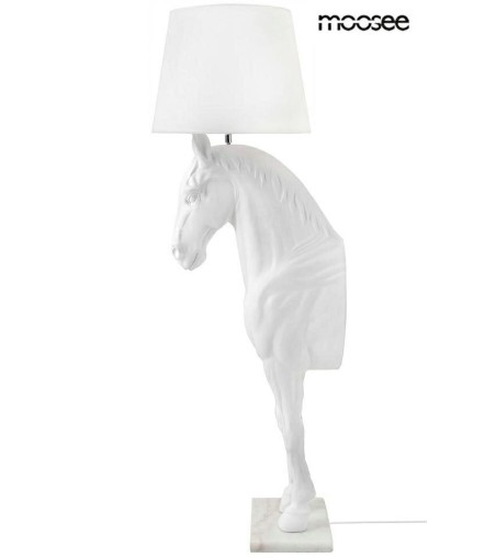 MOOSEE lampa podłogowa KOŃ HORSE STAND    M biała - włókno szklane