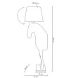 MOOSEE lampa podłogowa KOŃ HORSE STAND    M biała - włókno szklane