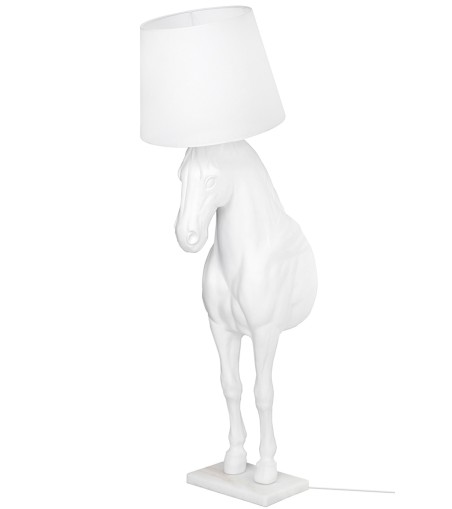 MOOSEE lampa podłogowa KOŃ HORSE STAND    M biała - włókno szklane