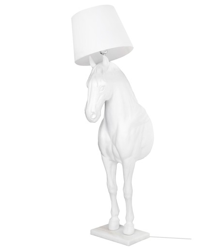 MOOSEE lampa podłogowa KOŃ HORSE STAND    M biała - włókno szklane