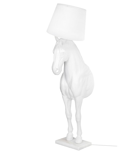 MOOSEE lampa podłogowa KOŃ HORSE STAND    M biała - włókno szklane