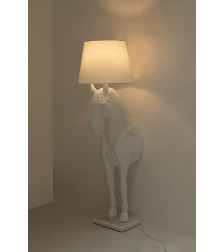 MOOSEE lampa podłogowa KOŃ HORSE STAND    M biała - włókno szklane