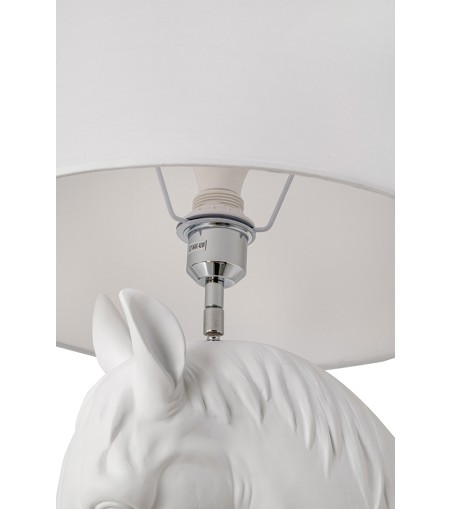 MOOSEE lampa podłogowa KOŃ HORSE STAND    M biała - włókno szklane