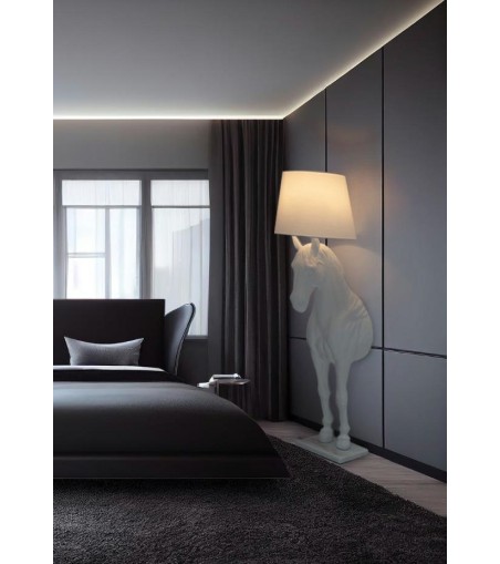 MOOSEE lampa podłogowa KOŃ HORSE STAND    M biała - włókno szklane