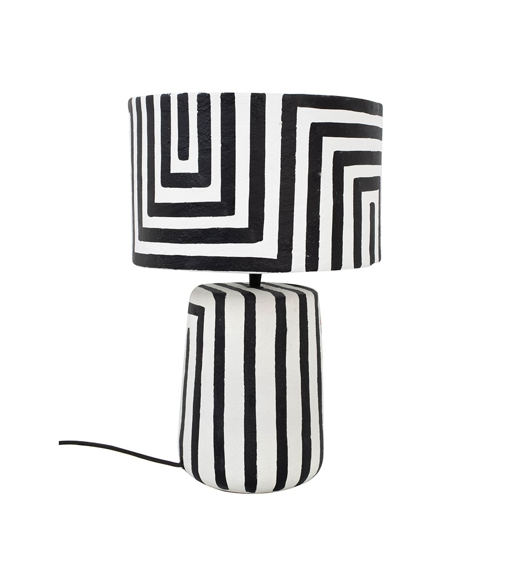 KARE lampa stołowa STRISCE 44 cm          biało-czarna