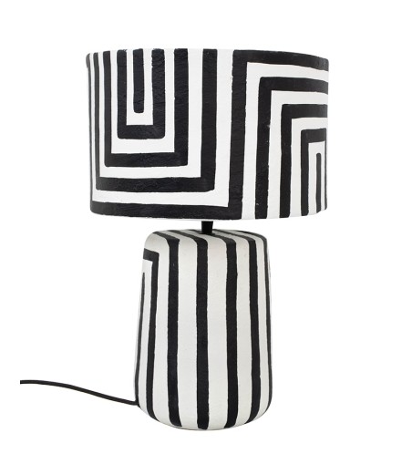 KARE lampa stołowa STRISCE 44 cm          biało-czarna