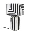 KARE lampa stołowa STRISCE 44 cm          biało-czarna