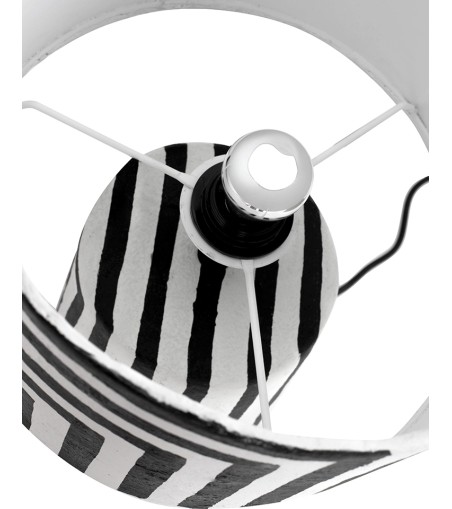 KARE lampa stołowa STRISCE 44 cm          biało-czarna