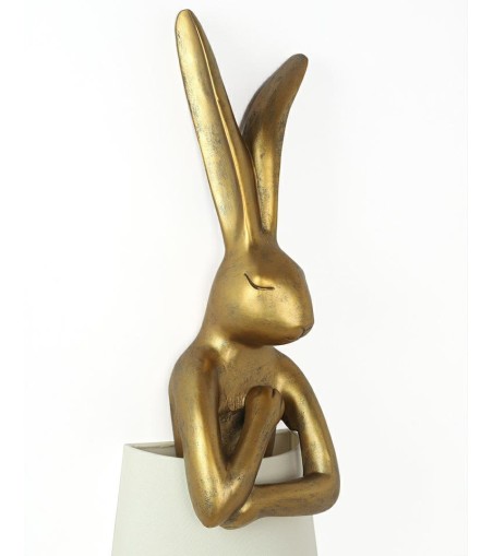 KARE lampa podłogowa RABBIT 150 cm biała  / złota