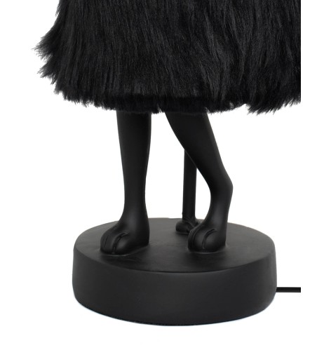 KARE lampa stołowa RABBIT FUR 50 cm       czarna / złota