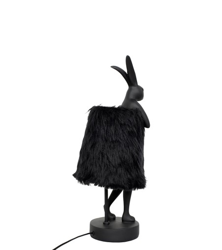 KARE lampa stołowa RABBIT FUR 50 cm       czarna / złota