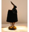 KARE lampa stołowa RABBIT FUR 50 cm       czarna / złota