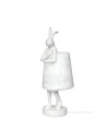 KARE lampa stołowa RABBIT FUR 50 cm       biała / srebrna