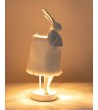 KARE lampa stołowa RABBIT FUR 50 cm       biała / srebrna