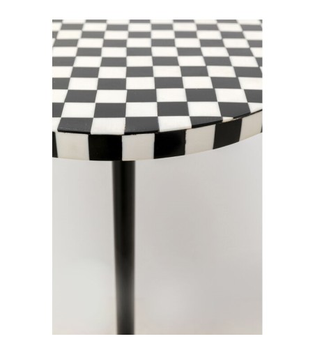 KARE stolik DOMERO CHESS 25 biało-czarny