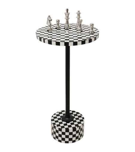 KARE stolik DOMERO CHESS 25 biało-czarny
