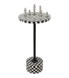 KARE stolik DOMERO CHESS 25 biało-czarny