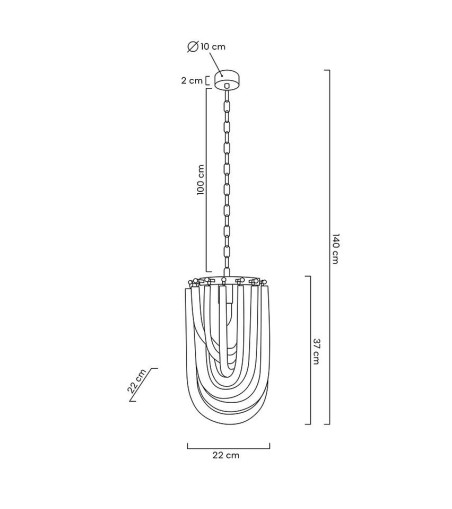 MOOSEE lampa wisząca MURANO S złota