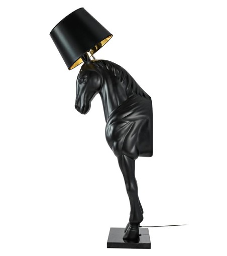 MOOSEE lampa podłogowa KOŃ HORSE STAND    M czarna - włókno szklane