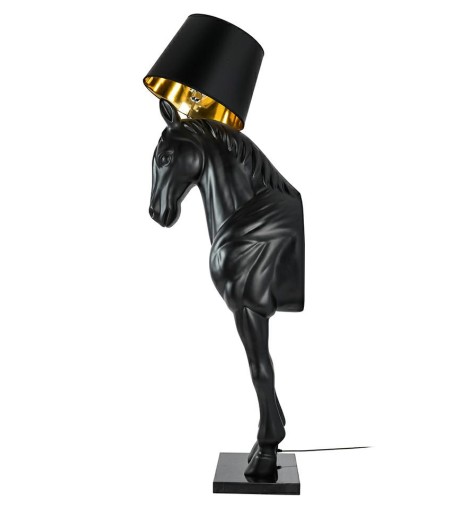 MOOSEE lampa podłogowa KOŃ HORSE STAND    M czarna - włókno szklane