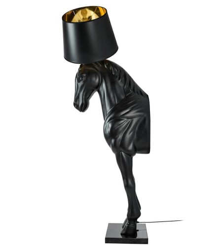 MOOSEE lampa podłogowa KOŃ HORSE STAND    M czarna - włókno szklane