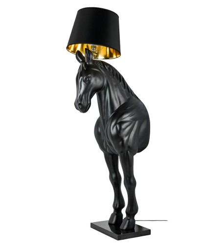 MOOSEE lampa podłogowa KOŃ HORSE STAND    M czarna - włókno szklane
