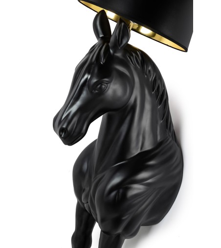 MOOSEE lampa podłogowa KOŃ HORSE STAND    M czarna - włókno szklane