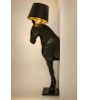 MOOSEE lampa podłogowa KOŃ HORSE STAND    M czarna - włókno szklane