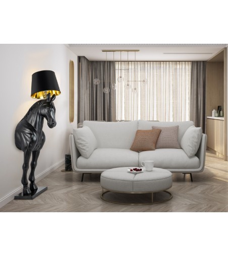 MOOSEE lampa podłogowa KOŃ HORSE STAND    M czarna - włókno szklane
