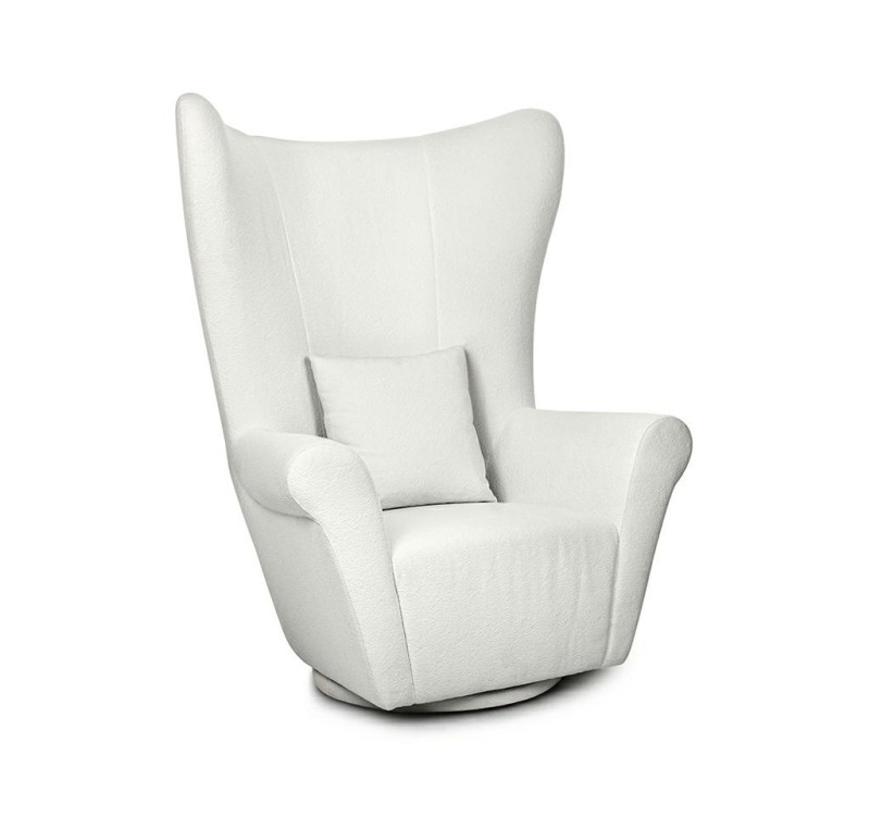 MaMaison fotel obrotowy GROSDOS biały /   chenille