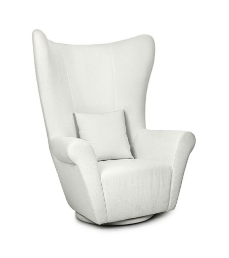 MaMaison fotel obrotowy GROSDOS biały /   chenille