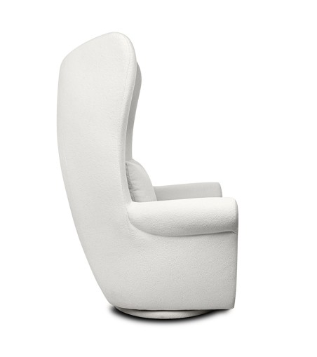 MaMaison fotel obrotowy GROSDOS biały /   chenille