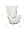 MaMaison fotel obrotowy GROSDOS biały /   chenille