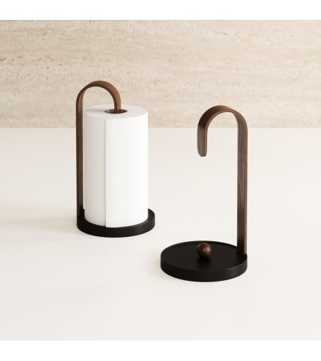 UMBRA stojak na ręcznik papierowy         BELLWOOD czarny/orzech