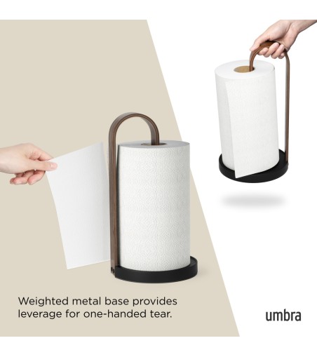 UMBRA stojak na ręcznik papierowy         BELLWOOD czarny/orzech